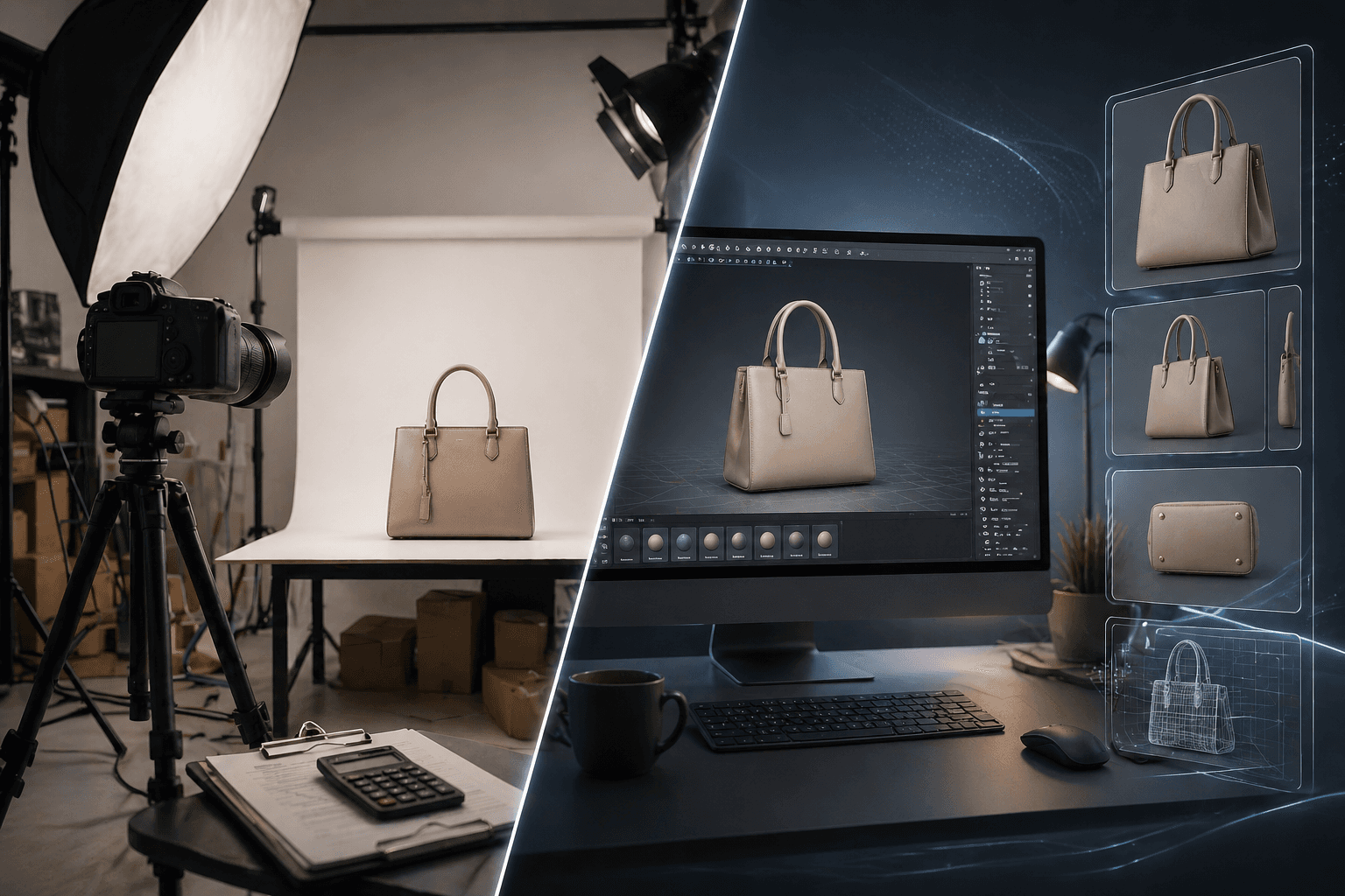 Real cost of traditional product photography versus 3D visualization